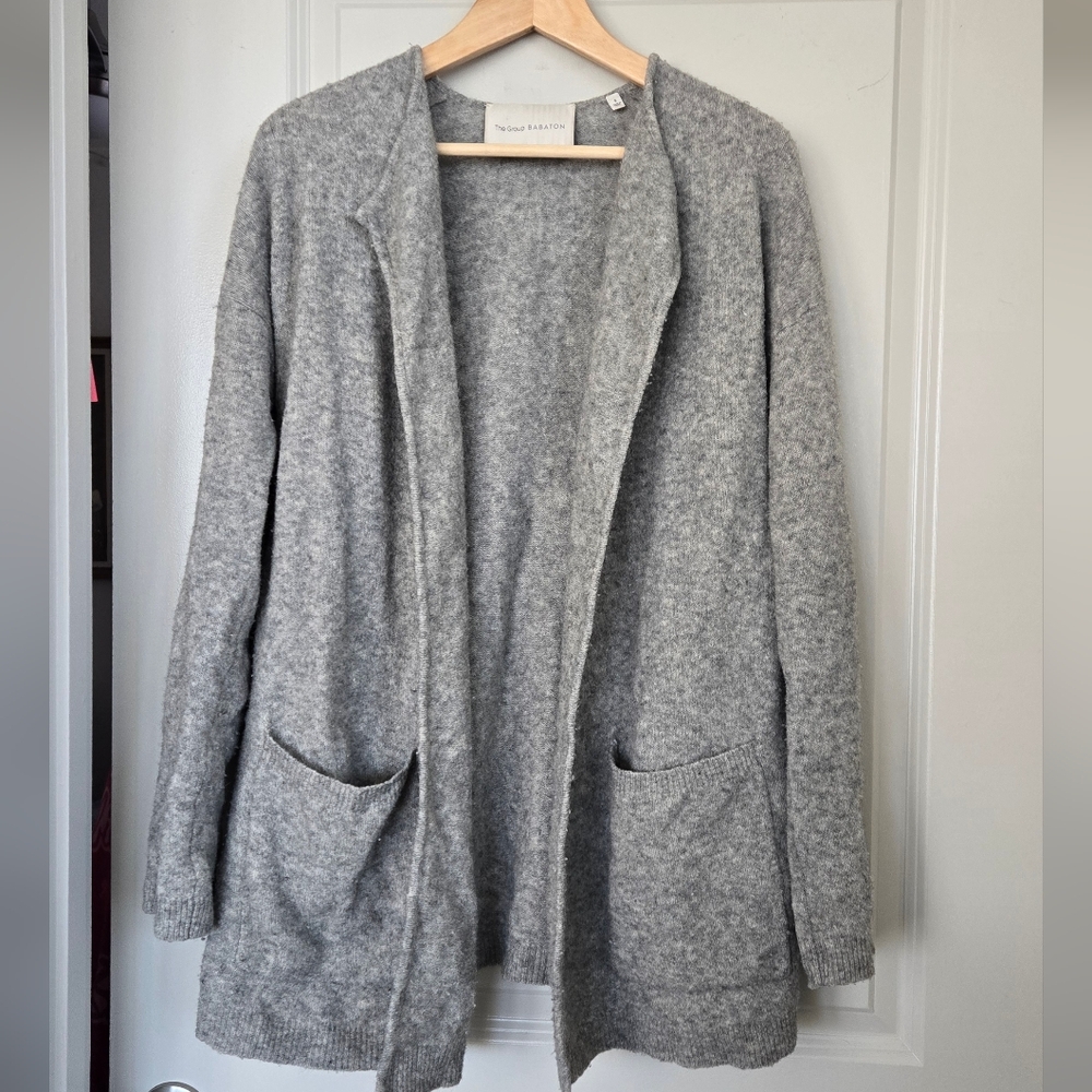 The Group Babaton Gray Yak-Wool blend Cardigan